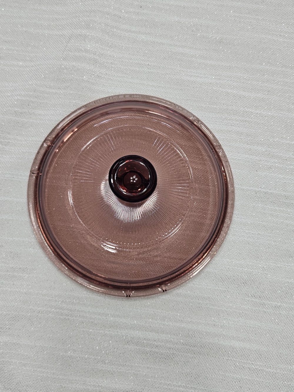 Vintage Pyrex Cranberry Glass Replacement 6.25” Lid for Vision Ware 29 V1C